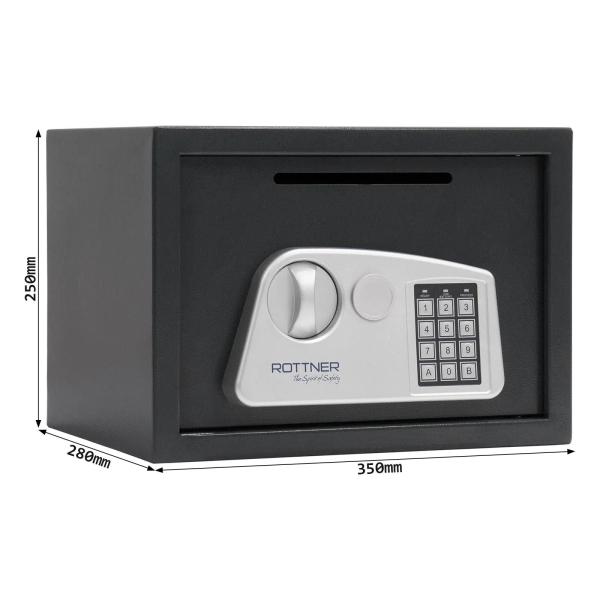 Rottner Möbeltresor Jupiter 3 Einwurfschlitz Elektronikschloss anthrazit T06452